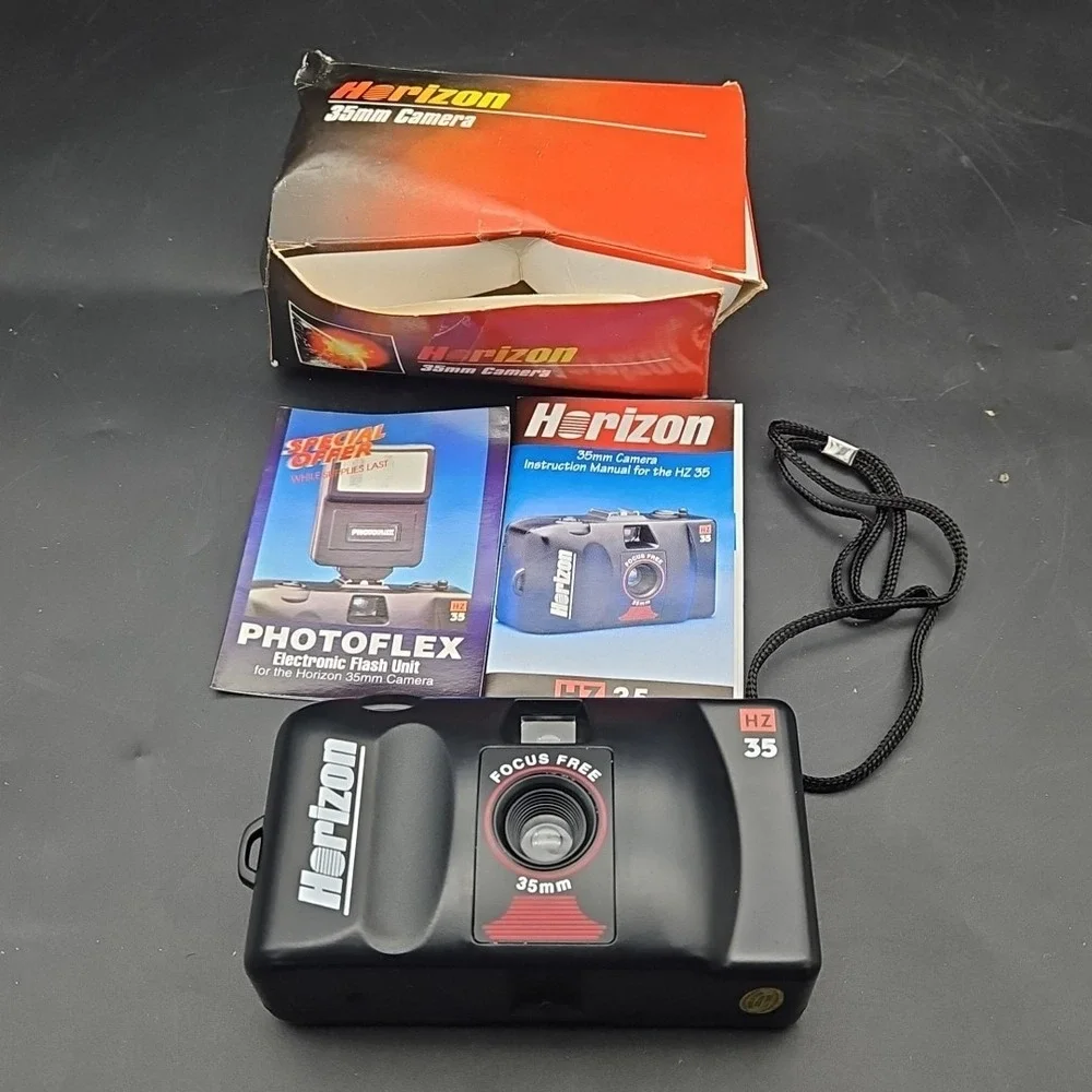 VTG Horizon HZ35 35mm HZ-35mm Camera Black‎ Vintage 90's Point and Shoot Rare